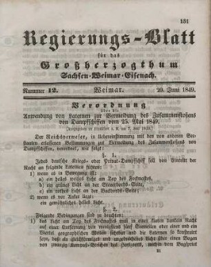 Nr. 12 : 20. Juni 1849
