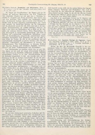 781-782 [Rezension] Niebuhr, Reinhold, Froemmigkeit und Saekularisation