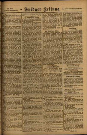 Zweite Ausgabe vom Freitag, den 12. November 1920.