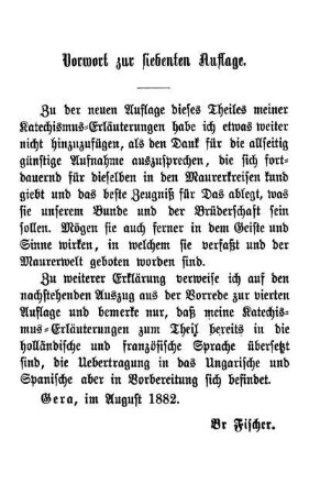 Vorwort zur siebenten Auflage.