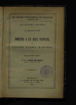 4,4,[3]: Portes a un seul vantail de l'écluse d'andel (Pays-Bas)