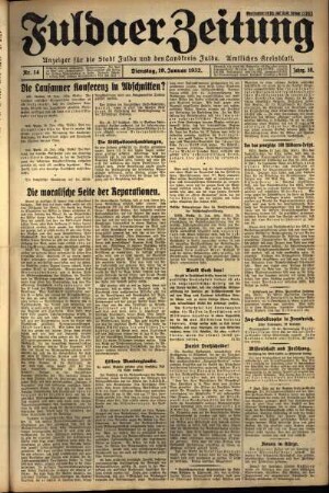 Ausgabe vom Dienstag, den 19. Januar 1932.