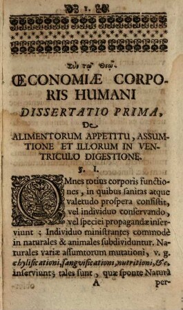 Justi Vesti, Medicinae Doctoris Et in Academia Erfurtensi Prof. Publ. Oeconomia Corporis Humani : In qua Octo Dissertationibus Functiones pleraeque & potiores, facili & concinna Methodo, in usum Studiosae Iuventutis proponuntur, & ex suis causis deducuntur ... Cui accesserunt duo Tractatus, Alter De Purgatione, Alter De Medicamentorum Formulis Conscribendis Eiusdem Autoris