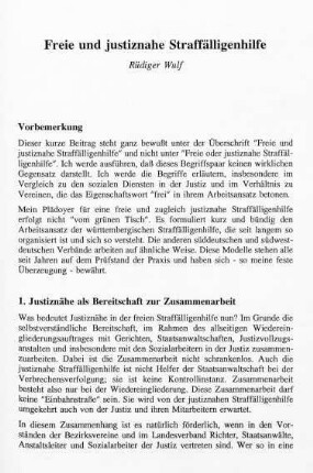 285-290, Freie und justiznahe Straffälligenhilfe