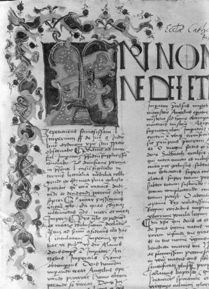Mittelalterliche Handschrift aus der Majoratsbibliothek der Grafen von Nostitz-Rieneck — Buchseite