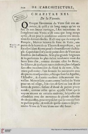 Chapitre XXI: De la vitrerie