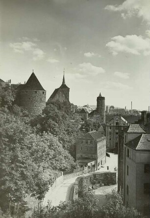 Bautzen, Blick auf Michaeliskirche und Alte Wasserkunst