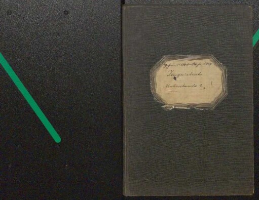 Zeugnisbuch Untersekunda/ Johannis 1909 - Weihnachten 1914