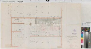 Münster (Münster) Strafanstalt Heizwerk und Werkstättengebäude Grundriß Kellergeschoß 1958 1 : 50 56 x 98 Pause Staatshochbauamt Münster Regierung Münster Nr. 34028
