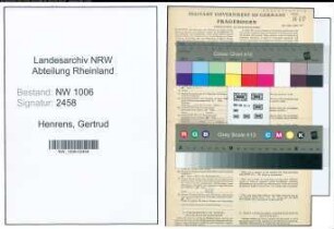Entnazifizierung Gertrud Henrens , geb. 29.06.1906 ()