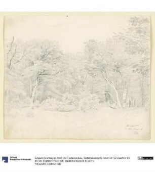 Im Wald von Fontainebleau, Skizzenbuchseite