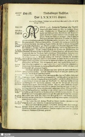 Das LXXXIII. Capitel