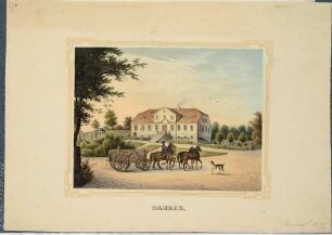 Das Rittergut in Dahren (Göda-Dahren) westlich von Bautzen in der Lausitz, aus dem Album der Rittergüter und Schlösser im Königreiche Sachsen, 3. Band