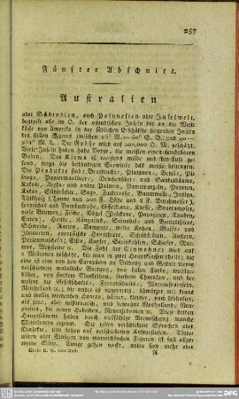 Fünfter Abschnitt. Australien