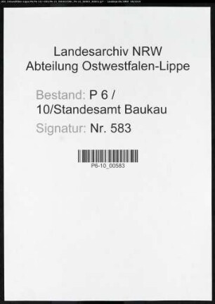 Sterberegister Standesamt Herne-Baukau (II)
