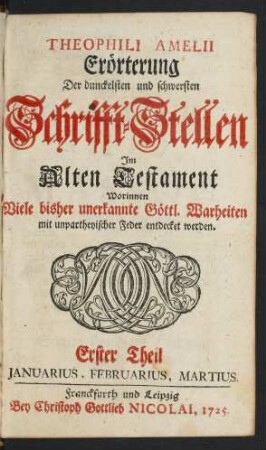 Erster Theil, [1]: Januarius, Februarius, Martius
