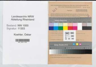 Entnazifizierung Oskar Koehler, geb. 02.04.1892 (Beamter)