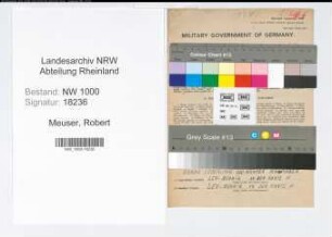 Entnazifizierung Robert Meuser, geb. 06.03.1902 (Schlosser)