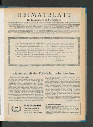 Allen Langenhornern ein frohes Weihnachtsfest und ein friedliches neues Jahr