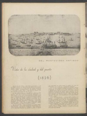 Del Montevideo antiguo : Vista de la ciudad y del puerto (1826)