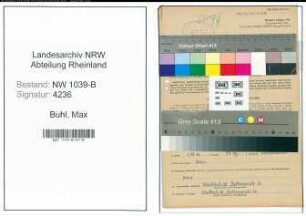 Entnazifizierung Max Buhl , geb. 14.02.1892 (Lehrer)