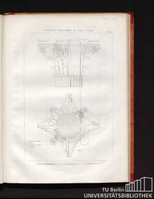 Chapiteau corinthien vu sur l'angle. Pl. 26.