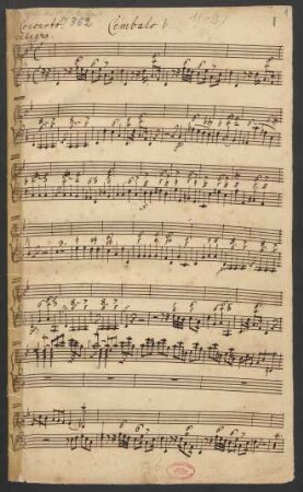 Konzerte; cemb (2), strings, cor (2); F-Dur; H 408; Wq 46