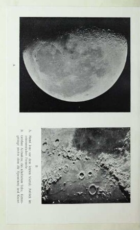 A. Mond kurz vor dem letzten Viertel; Anblick im astronomischen Fernrohr