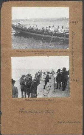 S. M. auf der Fahrt in der Staatskaik über den Bosporus nach dem Alten Serail