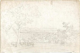 Neureuther, Gottfried von; Landschaftsstudien - Landschaft mit Kühen (Ansicht)