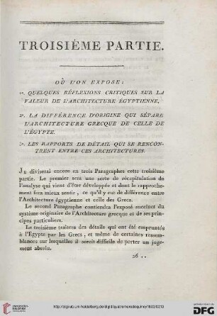 Troisieme Partie: Ou l’on expose:
