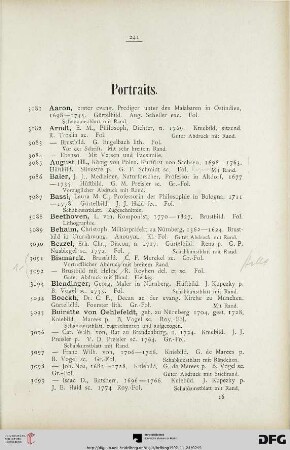 Portraits (Nr. 3081-3387)
