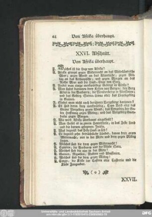 XXVI. Abschnitt. Von Afrika überhaupt.