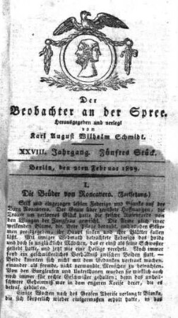 5. Stueck, 2. Februar 1829