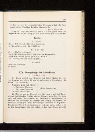 XIX. Übungstruppe bei Valenciennes