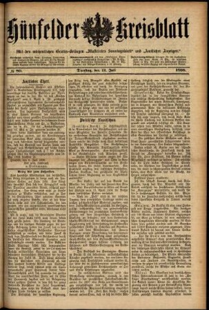 Ausgabe vom Dienstag, den 12. Juli 1898.
