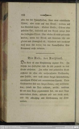 Die Rose, der Rothlauf