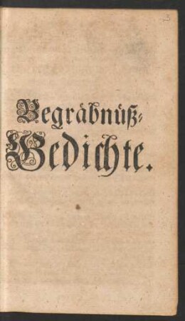 Begräbnüß-Gedichte