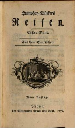 Humphry Klinkers Reisen : Aus dem Englischen, 1