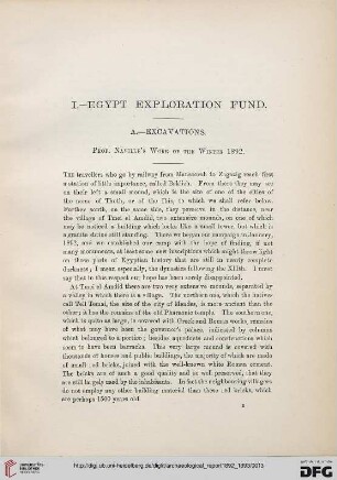Egypt Exploration Fund, [1]: Excavations: Work of the Winter 1892