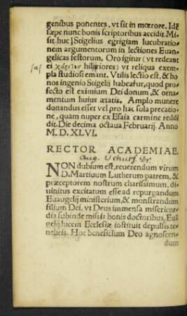 Rector Academiae.