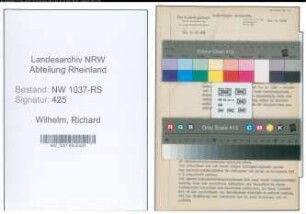 Entnazifizierung Richard Wilhelm , geb. 18.04.1902 (Maschineningenieur)