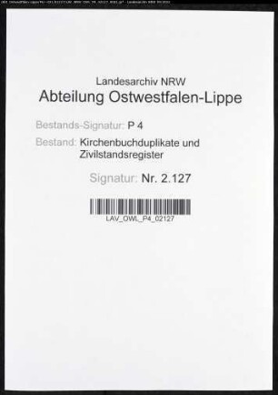 Kirchenbuchduplikat der evangelischen Gemeinde Werdohl, Kreis Altena (GHT 1870). (Gemeinde: Werdohl, Evangelische Gemeinde)