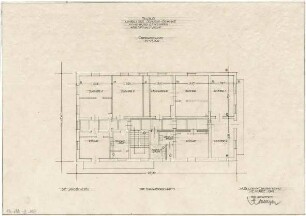 Gsaenger, Gustav; Hohenburg bei Lenggries (Bayern); Schlossschänke, Umbau - Tektur für Wohnungseinbau (Grundriss OG)
