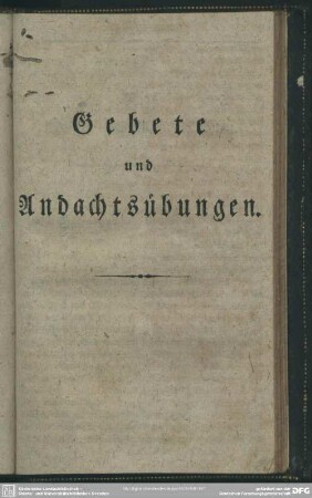 Gebete und Andachtsübungen