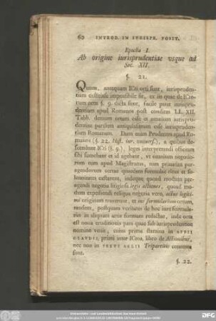 Epocha I. Ab origine iurisprudentiae usque ad Sec. XII.