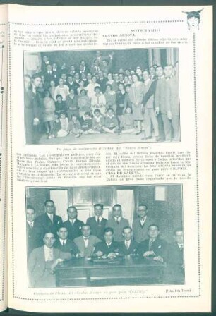 [Dos retratos de grupo del] "Centro Arnoya".