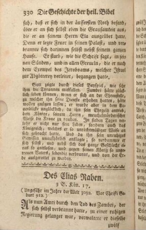Des Elias Raben. 3 B . Kön. 17.
