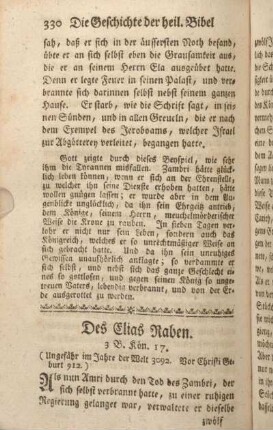 Des Elias Raben. 3 B . Kön. 17.