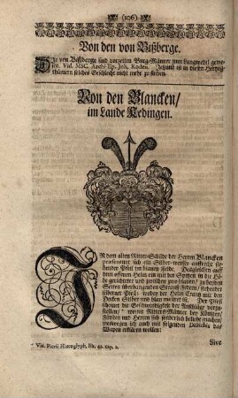 Von den von Blancken, im Lande Kedingen.